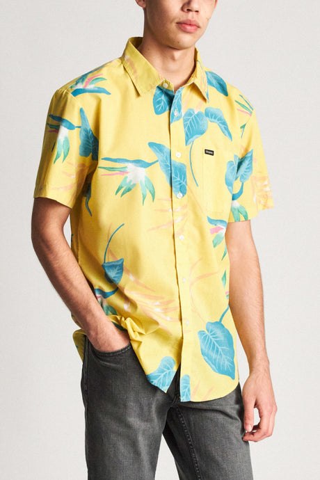 Charter Print S/S Woven - Yellow