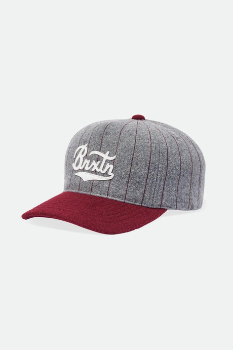 Burt MP Cap - Light Heather Grey/Burgundy