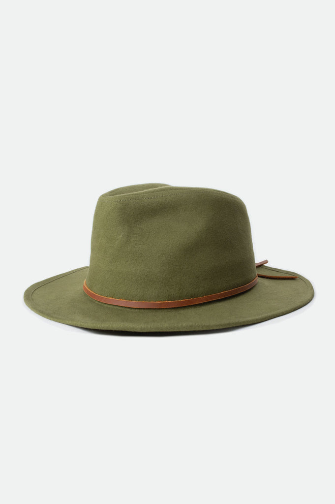 Brixton Wesley Cotton Fedora - Olive