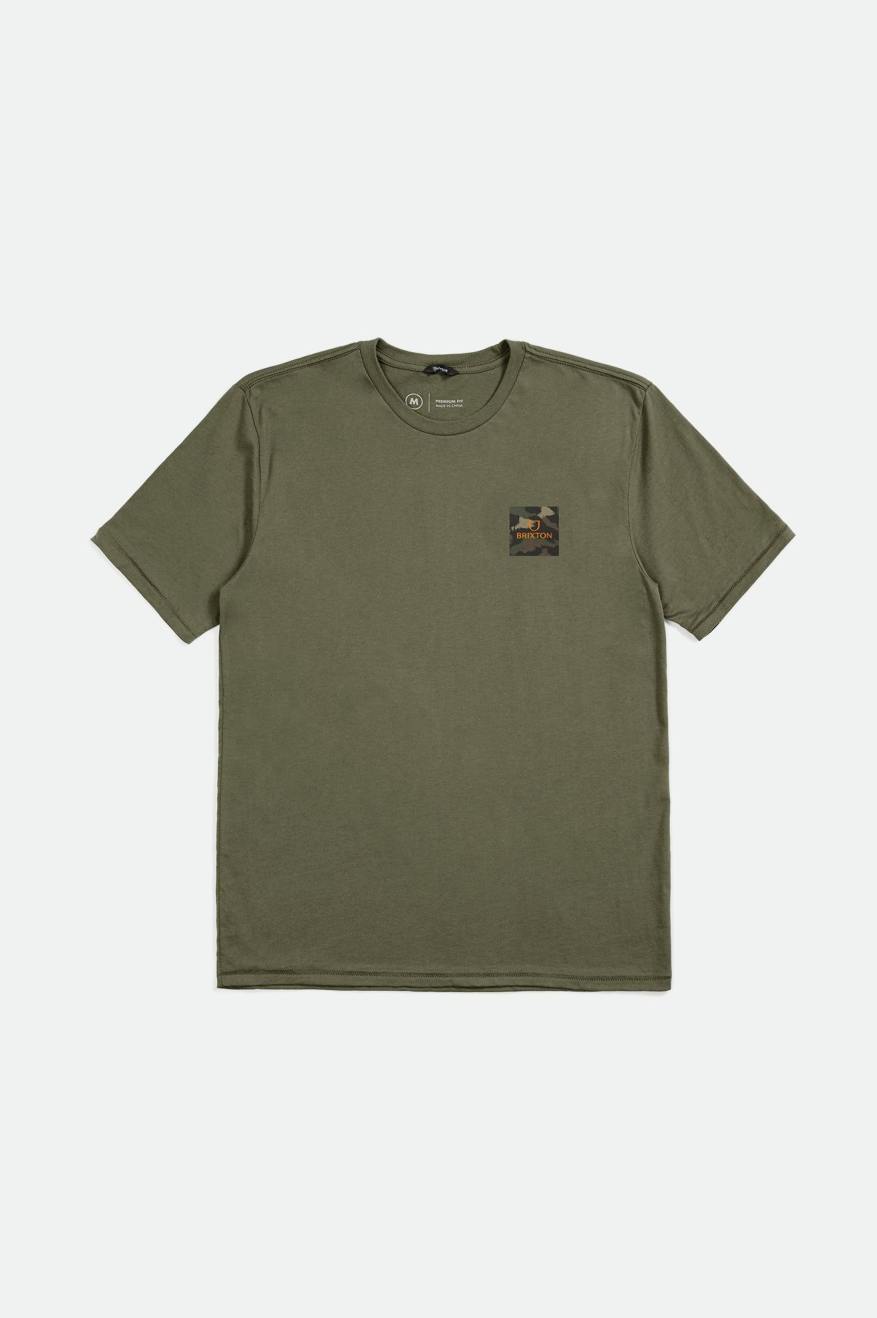 Alpha Block S/S Tailored Tee - Military Olive/Orange/Camo