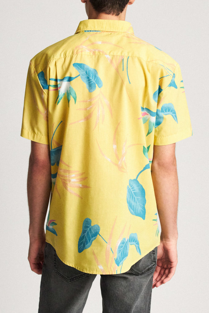 Brixton Charter Print S/S Woven - Yellow