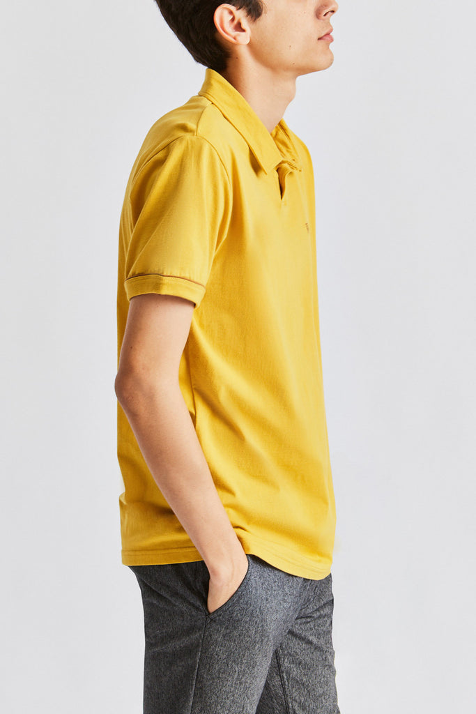 Brixton Carlos S/S Polo Knit - Sunset Yellow