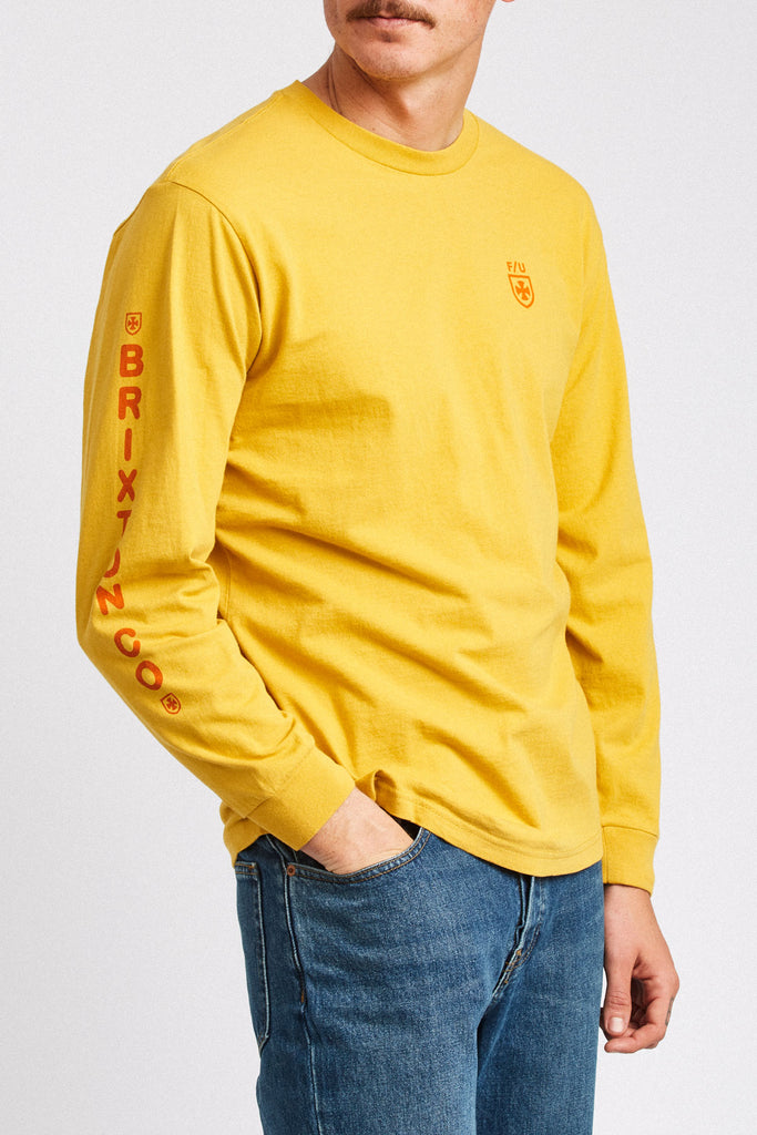 Brixton Frame L/S Standard Tee - Yellow