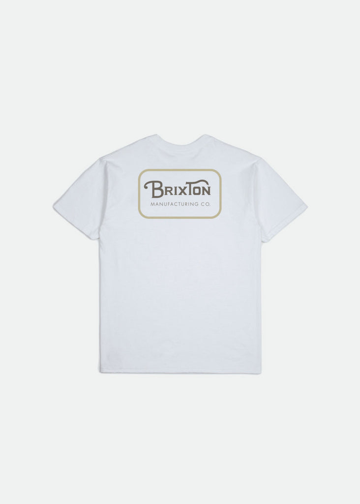 Brixton Grade S/S Standard Tee - White/Khaki