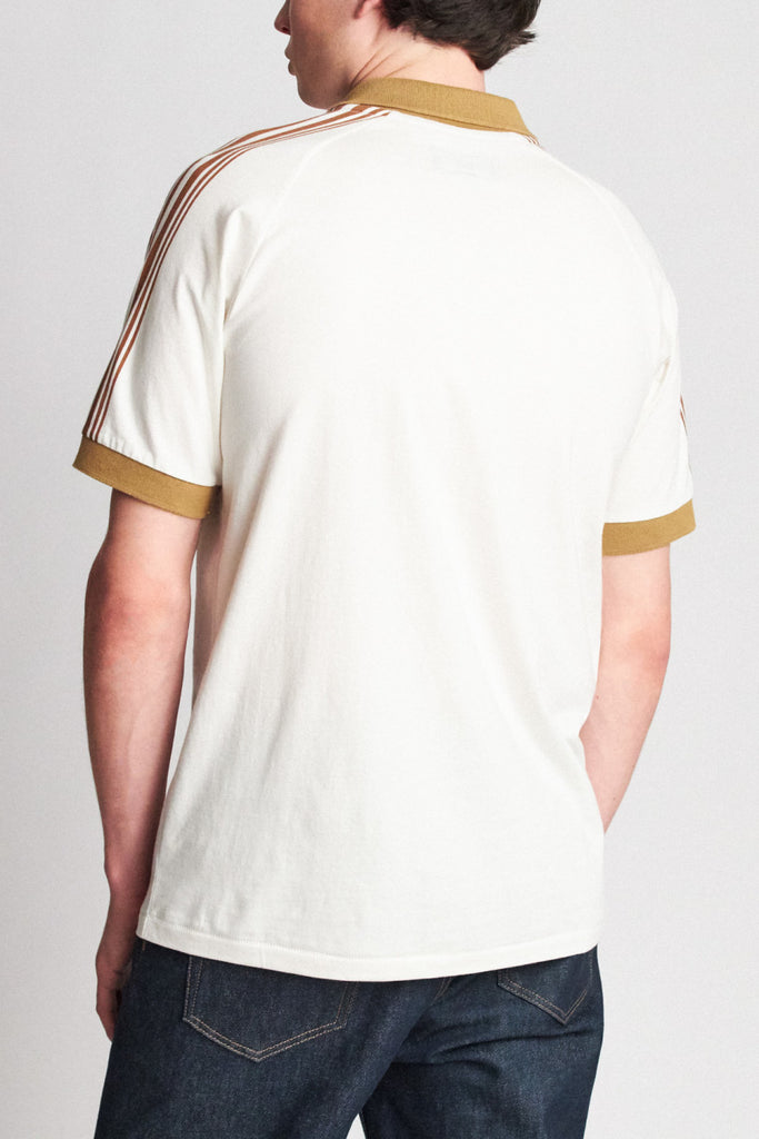 Brixton Este S/S Polo Knit - Cream/Khaki