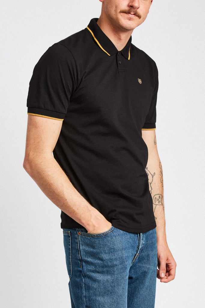 Brixton Guard S/S Polo Knit - Black