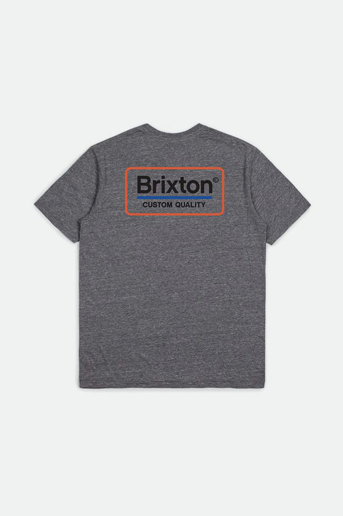 Brixton Palmer S/S Premium Tee - Heather Grey/Orange