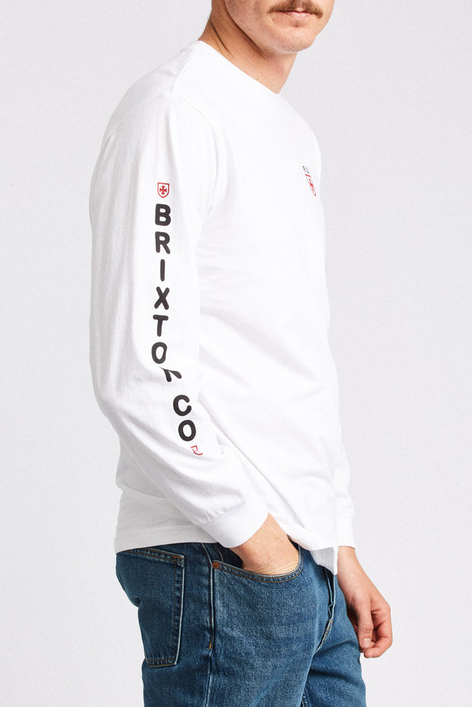 Brixton Frame L/S Standard Tee - White