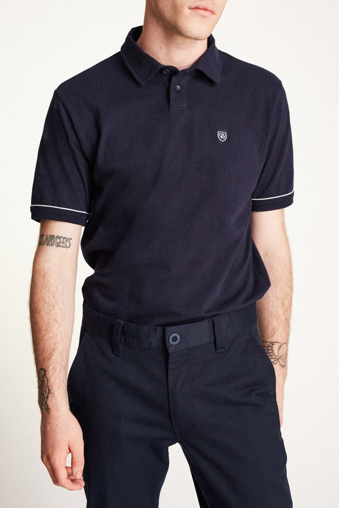 Brixton Carlos S/S Polo Knit - Navy