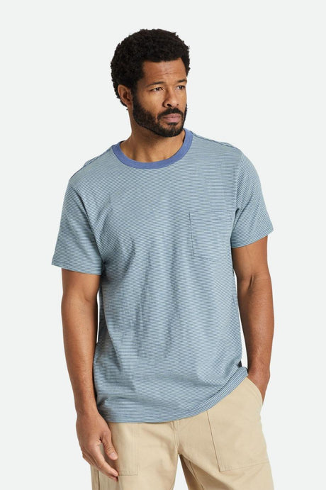 Hilt Slub S/S Pocket Tee - Pacific Blue/Seafoam