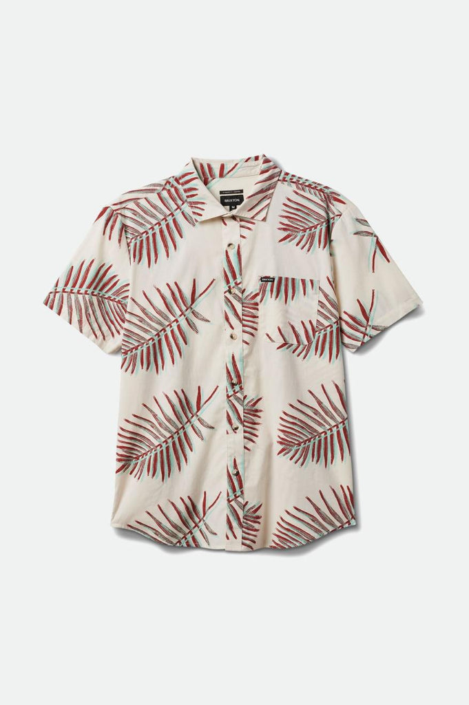 Brixton Charter Print S/S Woven - Off White/Palm Leaf