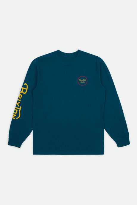 Boys Wheeler L/S Standard Tee - Light Navy