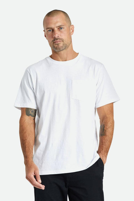 Premium Cotton S/S Pocket Tee - White