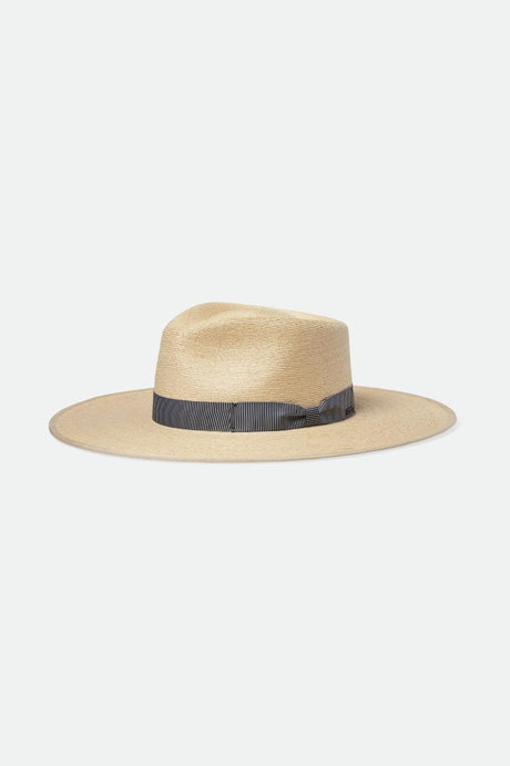 Jo Straw Rancher Hat - Natural/Black/White