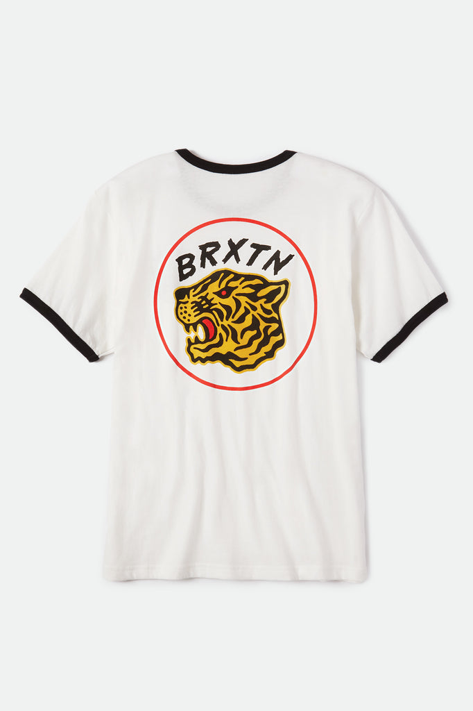 Brixton Kit Vintage Ringer Tee - Off White