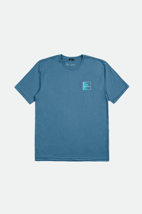 Alpha Block S/S Tailored Tee - Sky Blue/Fade