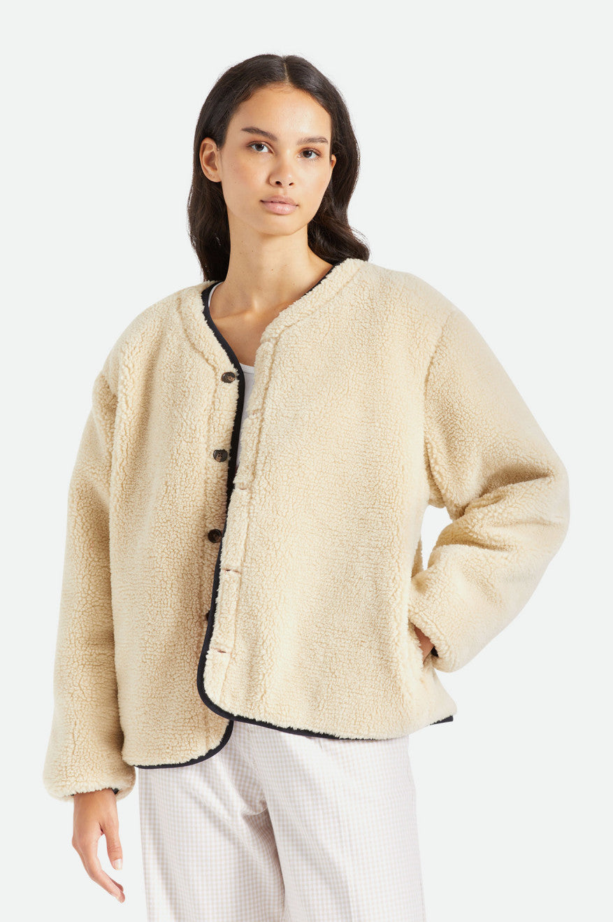 Women's Sherpa Reversible Padded Jacket Mars Red Prairie Floral