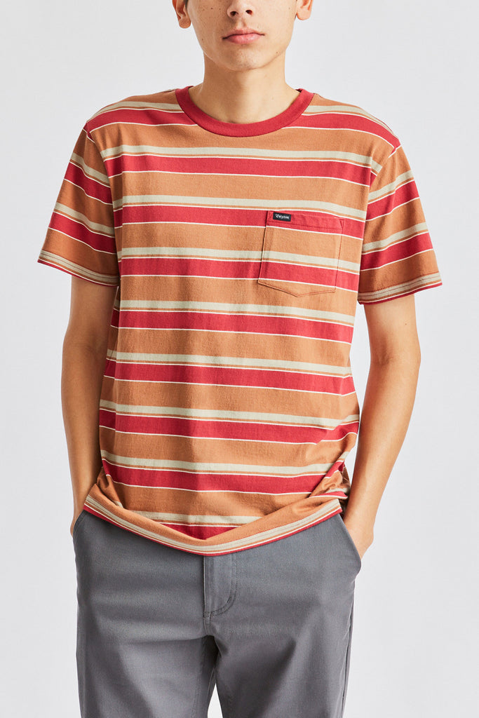 Brixton Hilt S/S Pocket Knit - Lava Red