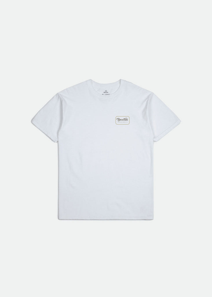 Brixton Grade S/S Standard Tee - White/Khaki