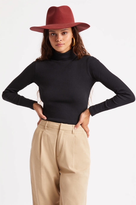 Ashley L/S Turtleneck - Black