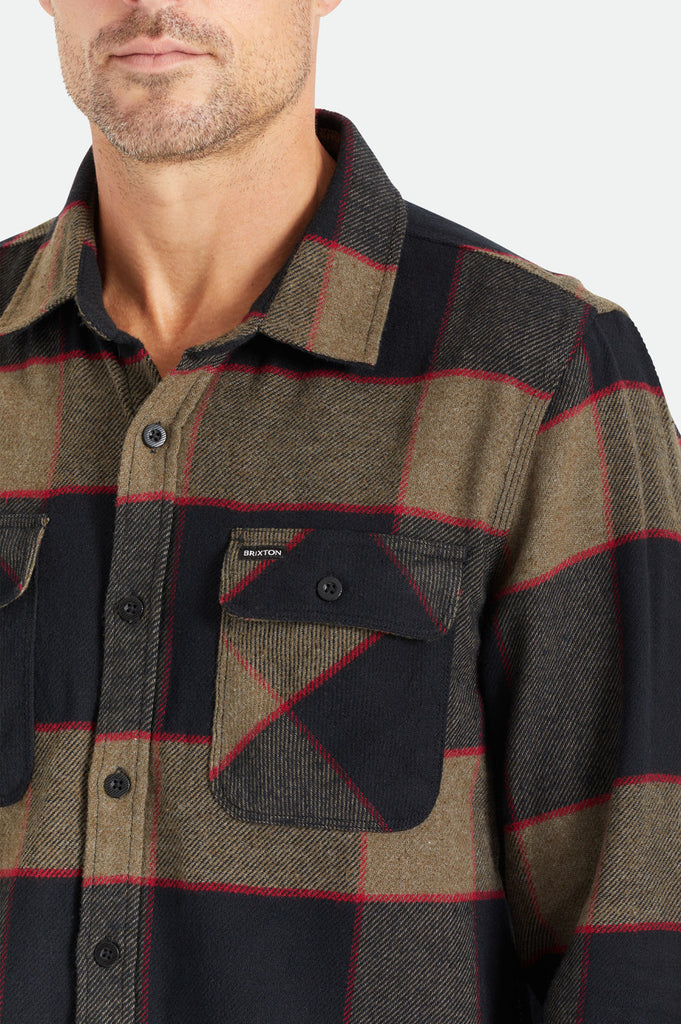 Men's Fit, Extra Shot | Bowery L/S Flannel - Heather Grey/Charcoal