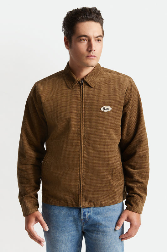 Men's Utopia Jacket in Brown Waffle Cord – Brixton Europe