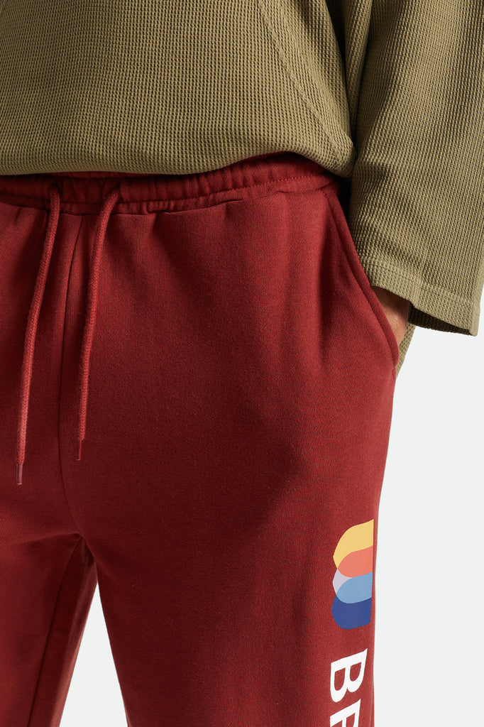 Brixton Alton Sweatpant - Dark Brick