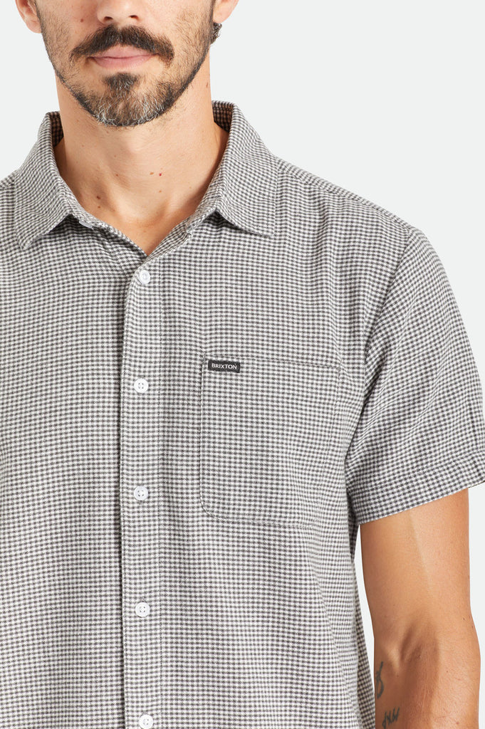 Brixton Charter Gingham S/S Woven - Black/Off White