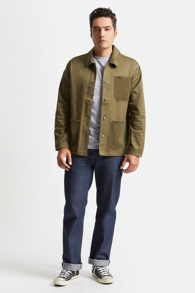 Brixton Survey Utility Chore Coat - Military Olive/Military Olive