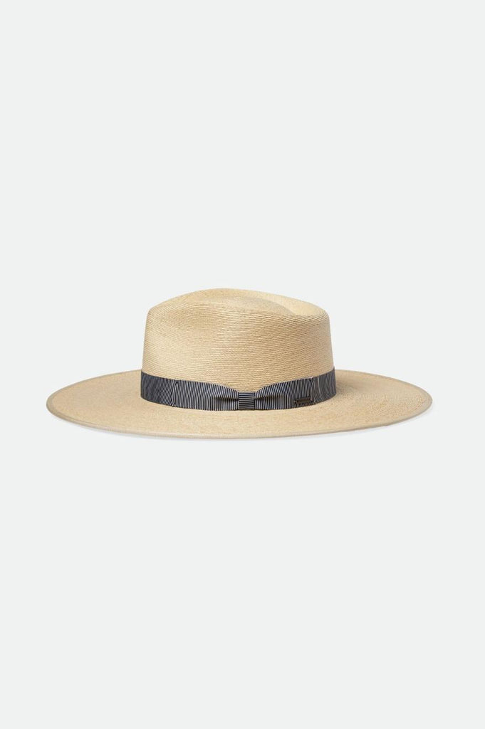 Brixton Jo Straw Rancher Hat - Natural/Black/White