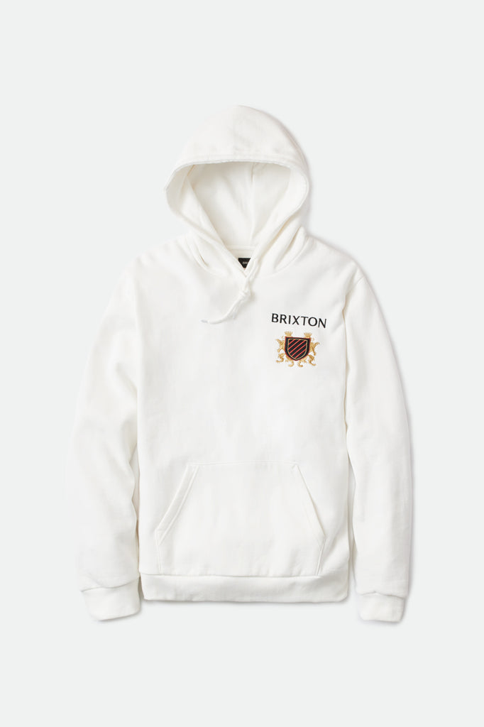 Brixton Lion Crest Hood - Off White