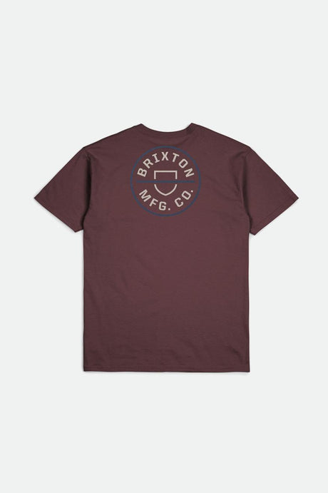 Crest II S/S Standard Tee - Mahogany/Beige/Joe Blue