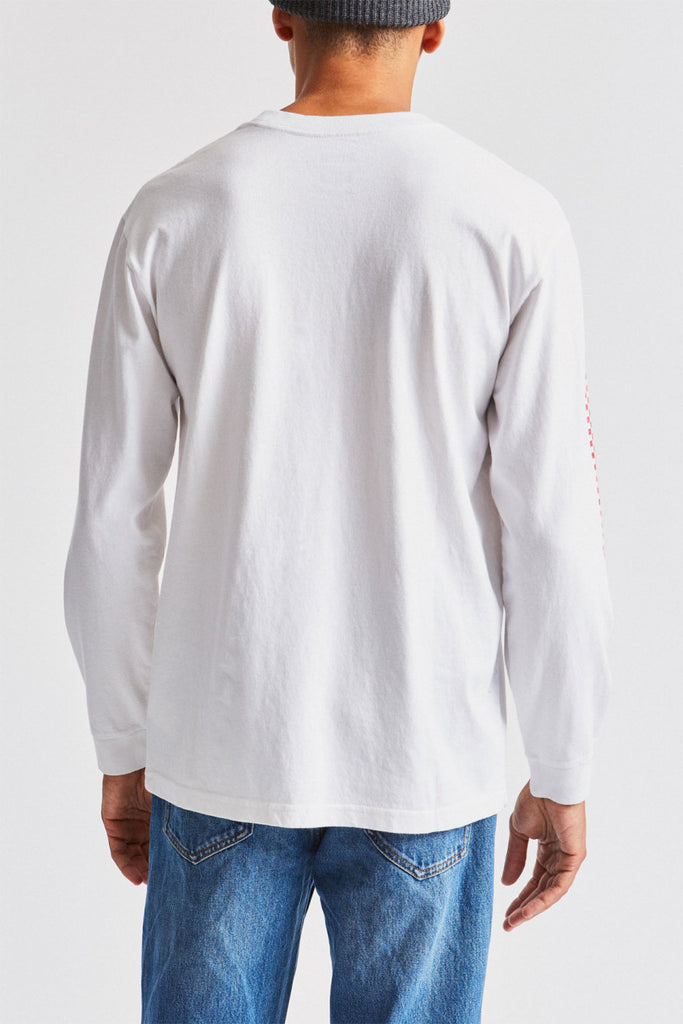 Brixton Brickyard L/S Standard Tee - El Camino White