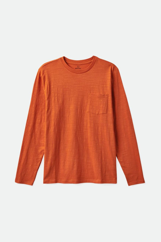 Brixton Basic Slub L/S Pocket Tee - Paradise Orange