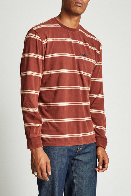 Hilt Washed L/S Pocket Tee - Chestnut