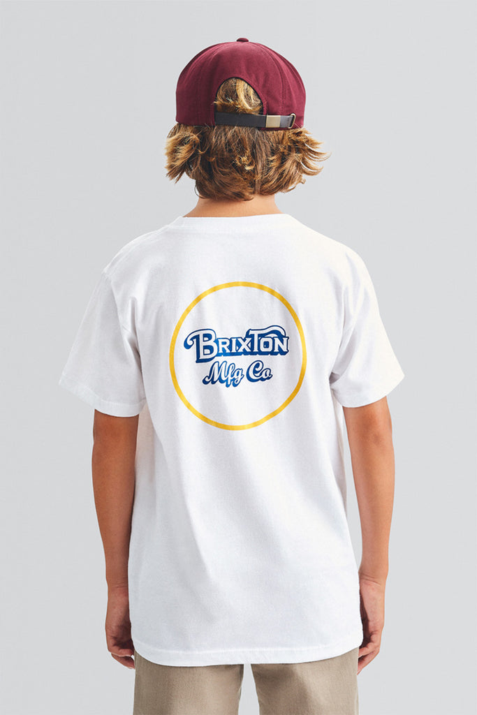 Brixton Boys Wheeler II S/S Standard Tee -  White