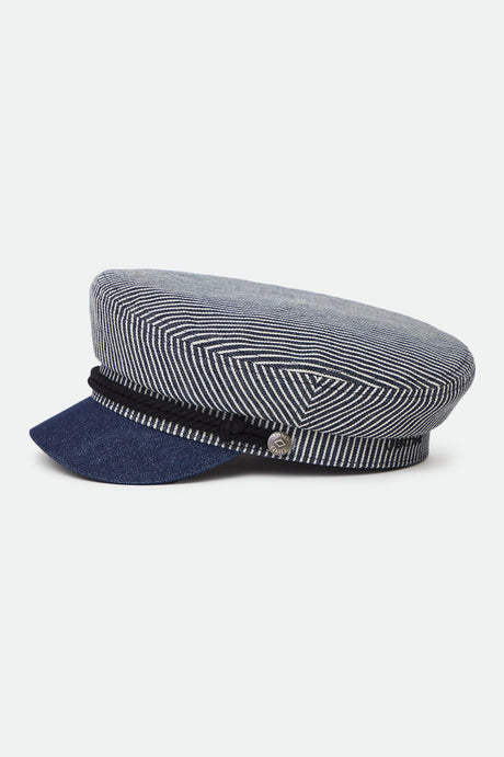 Fiddler Cap - Railroad Stripe/Denim