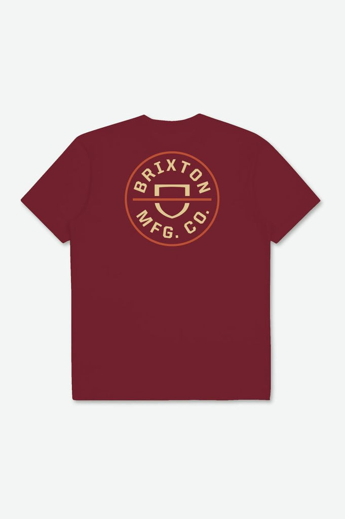 Brixton Crest II S/S Standard Tee - Island Berry/Straw/Burnt Red