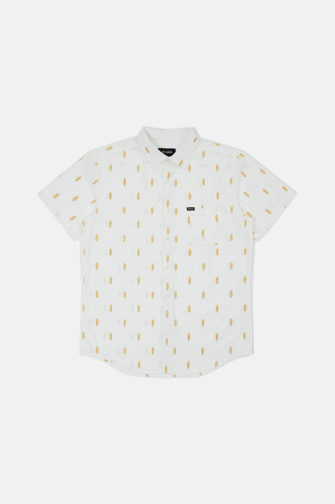 Brixton Charter Print S/S Woven - Off White/Honey