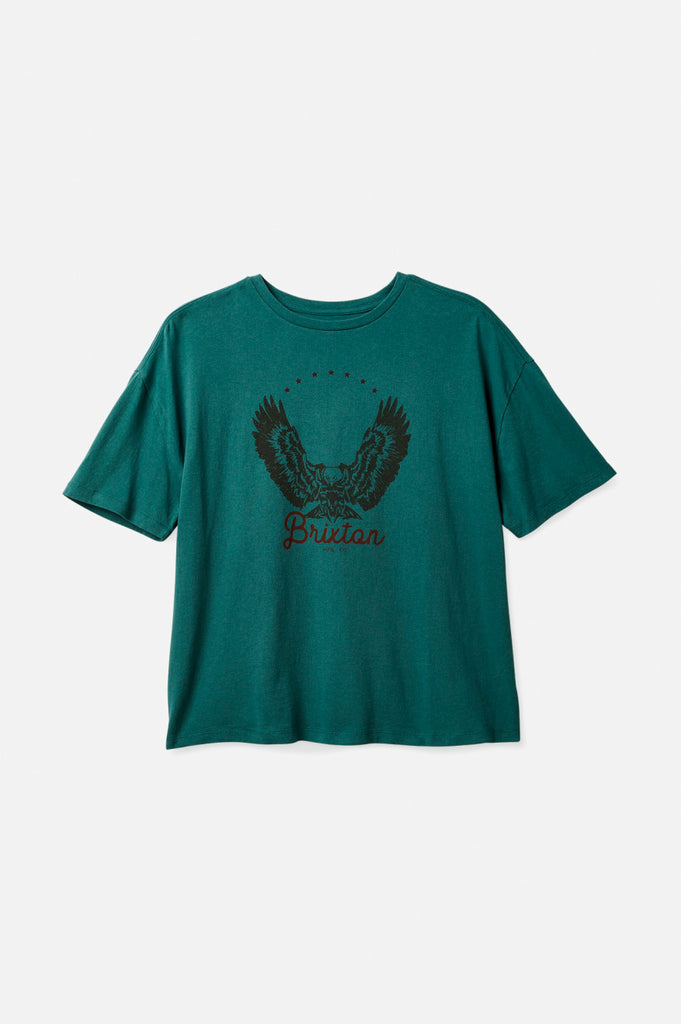 Brixton Freebird Oversized Boyfriend Tee - Emerald