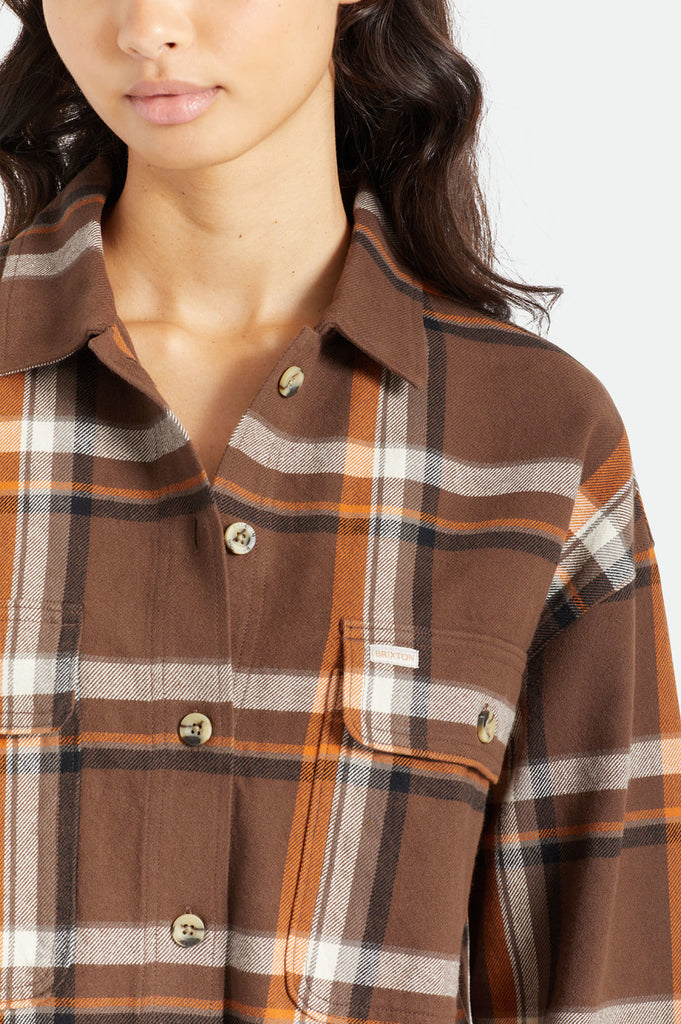 Brixton Bowery Women's L/S Flannel - Seal Brown