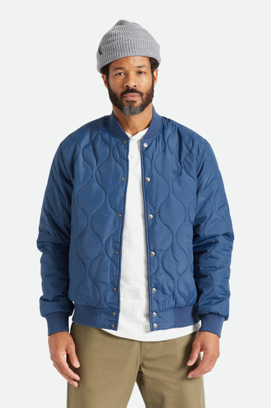 Men's Dillinger Quilted Bomber Jacket Moonlit Ocean – Brixton Europe
