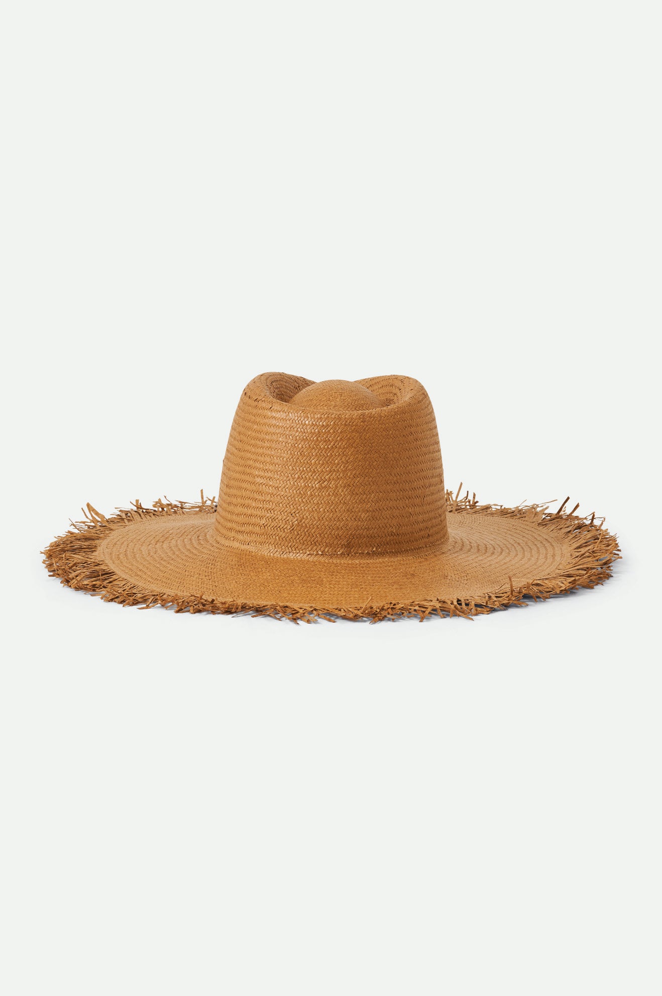 Unisex Jo Straw Frayed Fedora in Copper – Brixton Europe