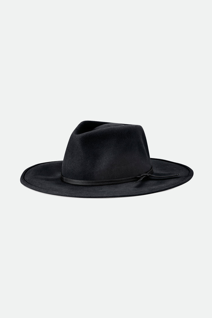 Brixton Women's Joanna Felt Packable Hat - Black | Profile