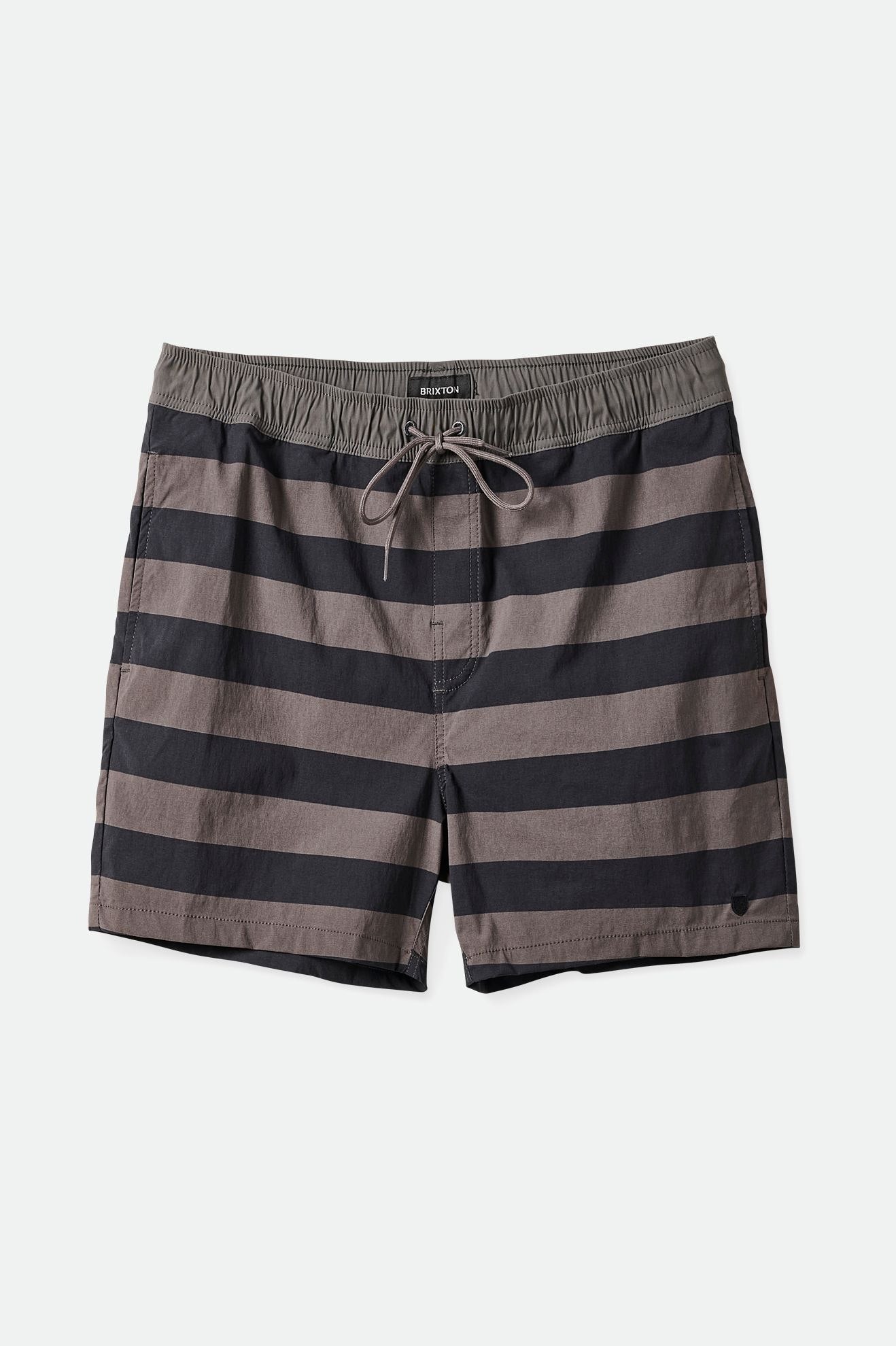 Men's Voyage Hybrid Swim Trunk Shorts Black/Charcoal – Brixton