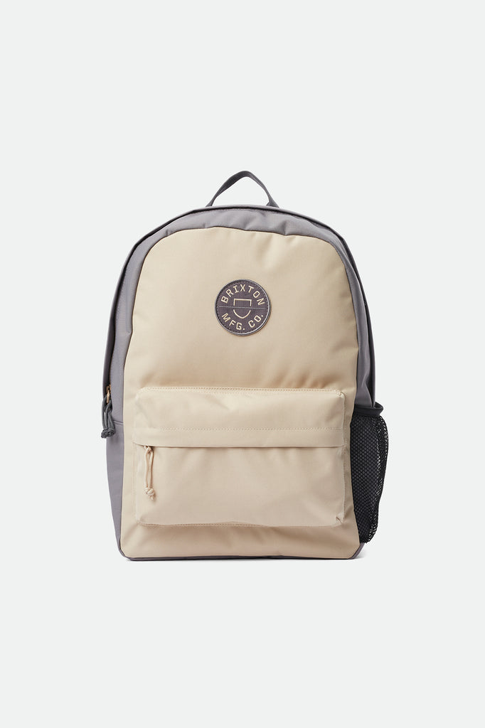 Unisex Crest Backpack - Vanilla/Charcoal/Black - Front Side