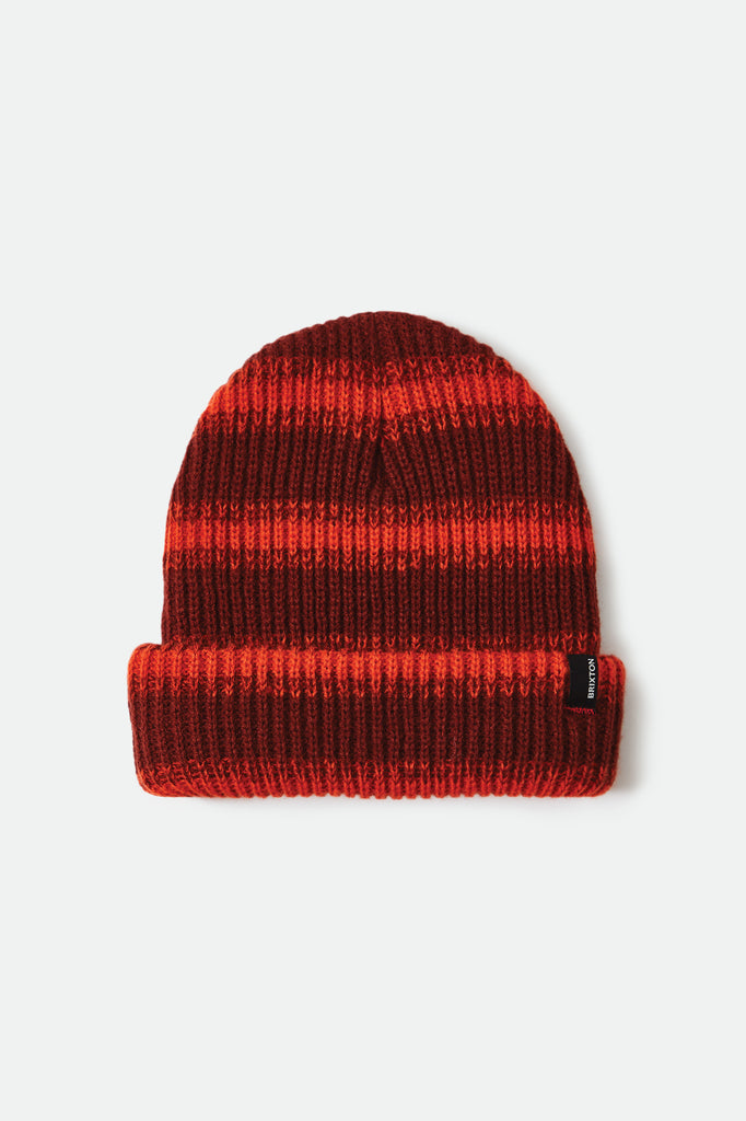 Brixton Heist Chunky Beanie - Dark Brick/Pheonix Orange