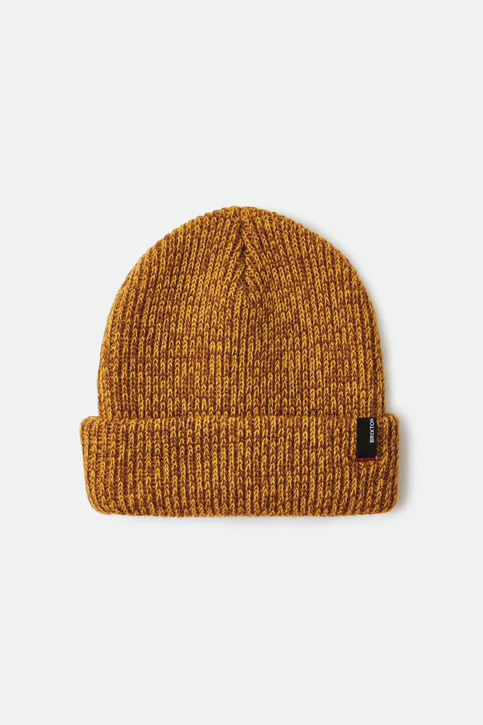 Brixton Heist Chunky Beanie - Mustard Brown Marled