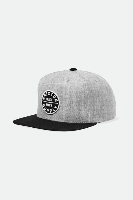 Brixton Unisex Oath III Snapback - Light Heather Grey/Black | Main