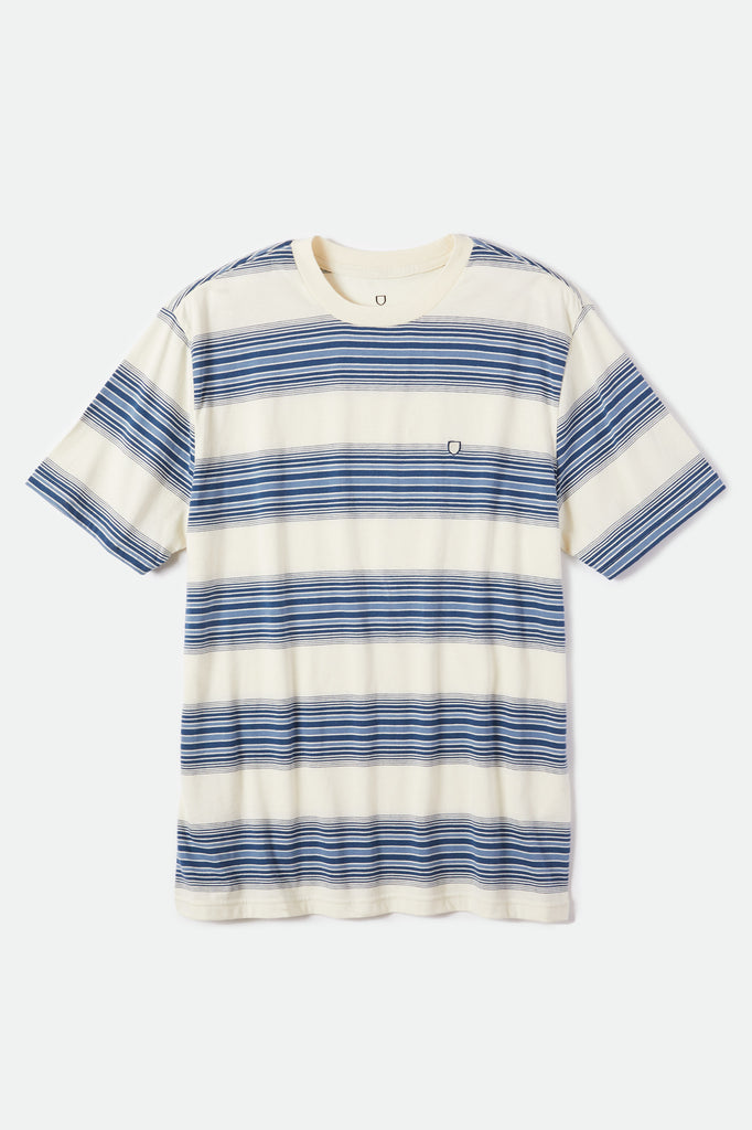 Brixton Hilt Shield S/S Knit - Off White/Joe Blue Ombre